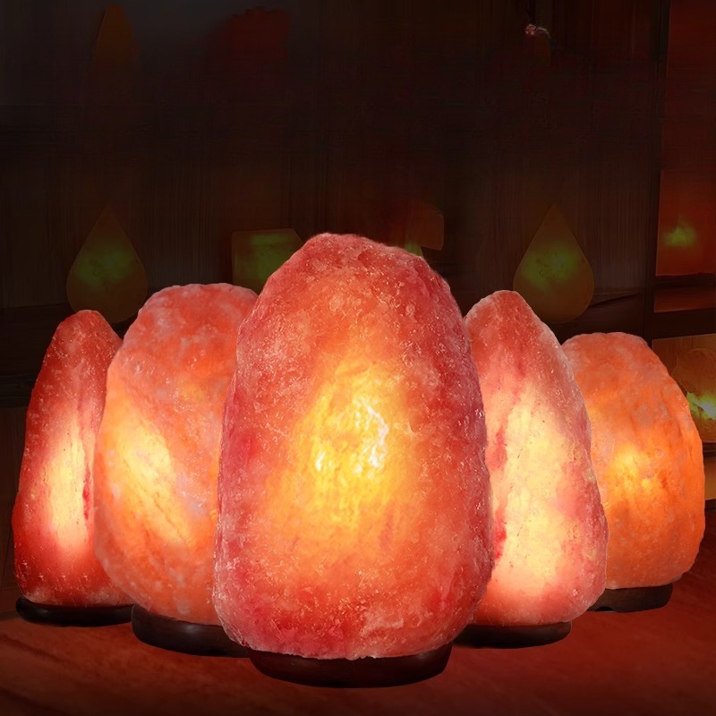 Himalayan Salt Lamp - ヒマラヤ岩塩ランプ輸入天然岩ランプ風水装飾寝室睡眠夜幸運クリエイティブフロアランプLED