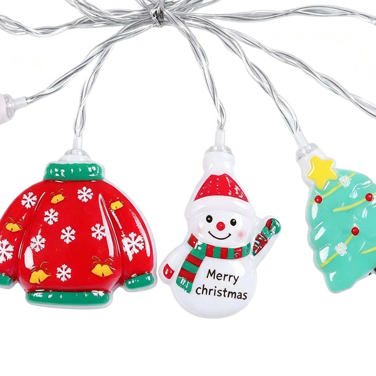 Lighting Tree Decor - クリスマスサンタストリングライト 防水LEDサンタストリングライト クリスマスツリー飾り付け ポーチ、玄関、庭、パティオ用