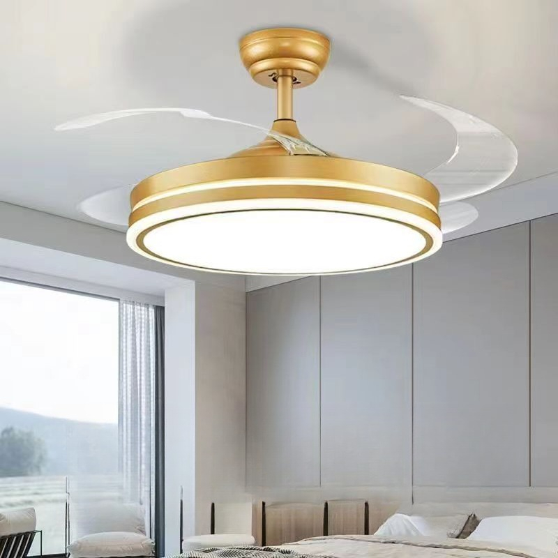 Lighting Decoration On Wall - イタリア製の目立たないシーリングファンライト、可変周波数、強風、レストラン用シーリングファンランプ、居間、寝室、家の装飾、静音