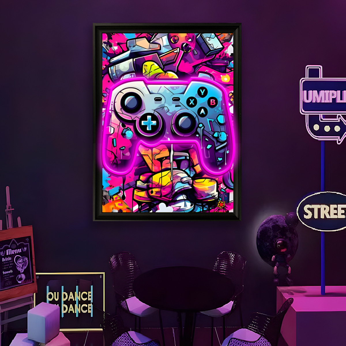 USB電源LEDネオンライト面白い壁画アートポスターホームミ - Led Lighting Wall Decor のレビューと価格