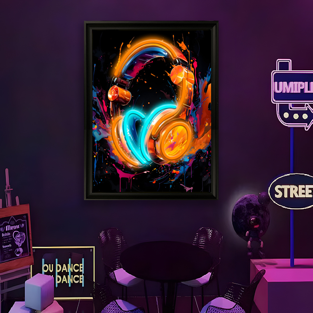 USB電源LEDネオンライト面白い壁画アートポスターホームミ - Led Lighting Wall Decor のレビューと価格
