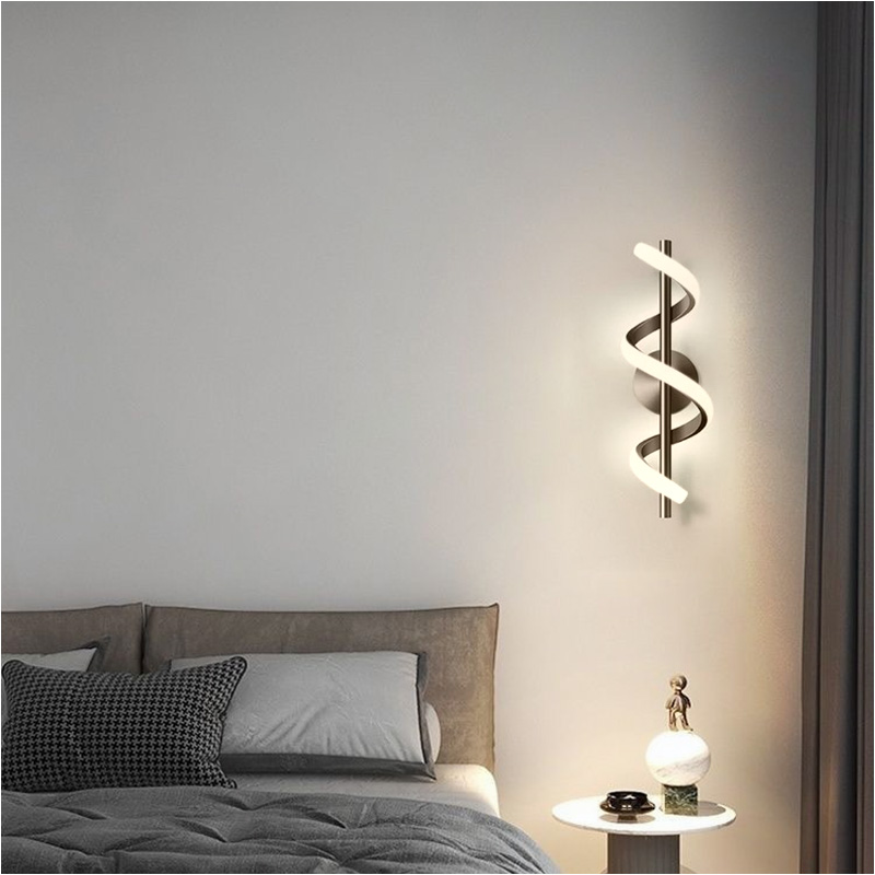 ミニマリストの北欧スタイルのLEDウォールライト,寝室,ベッ - Lighting Decoration On Wall のレビューと価格