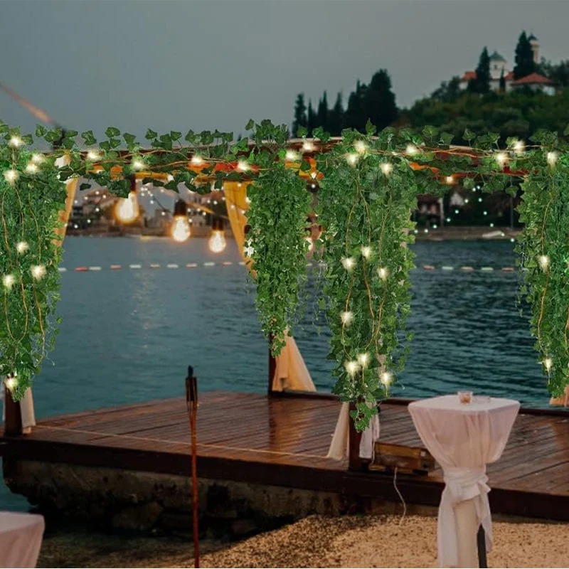 グリーンアイビー 210 センチメートル LED ライトスト - Wall Decor Lighting Tree のレビューと価格
