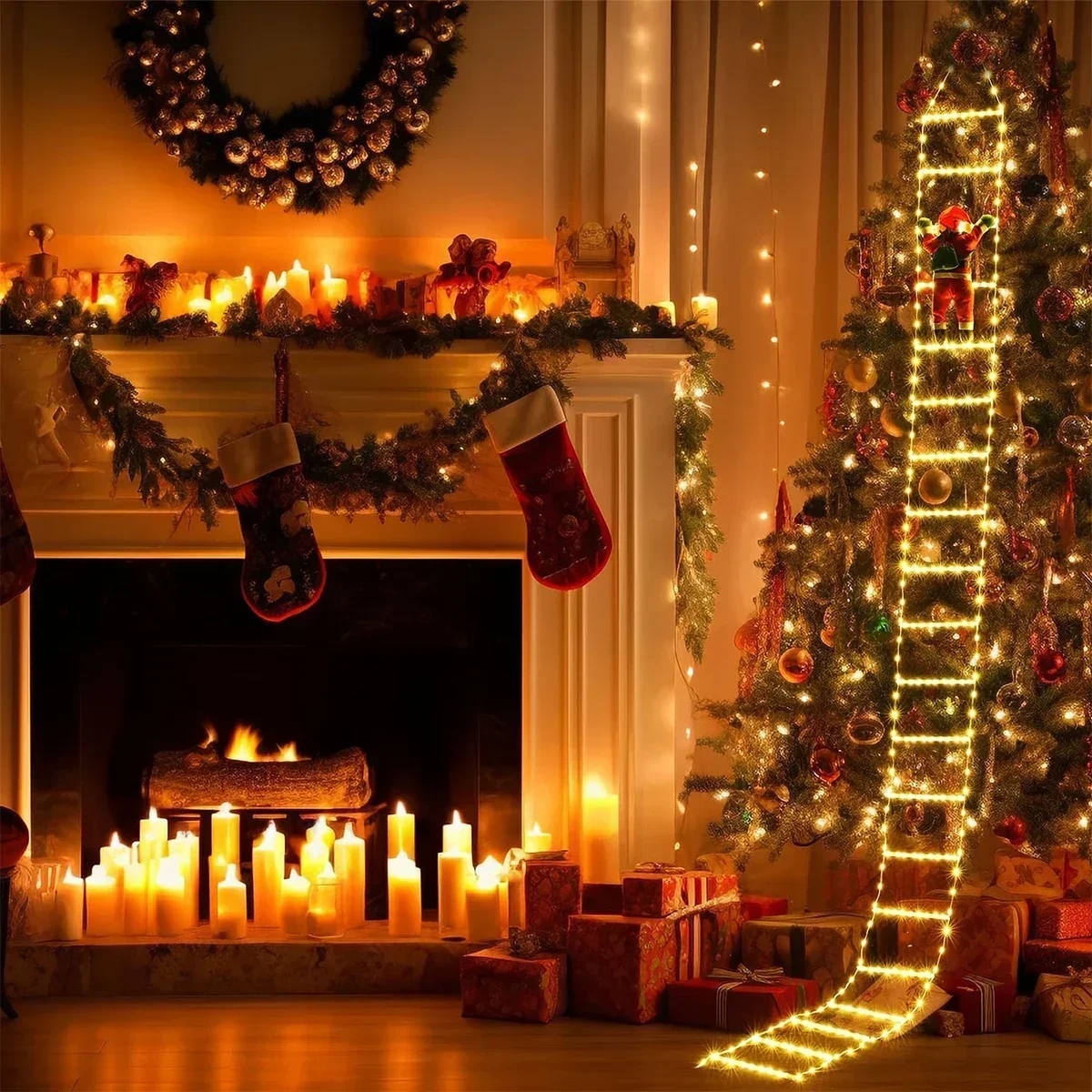 クリスマスデコレーション用LEDストリングライト,吊り下げス - Lighting Tree Decor のレビューと価格