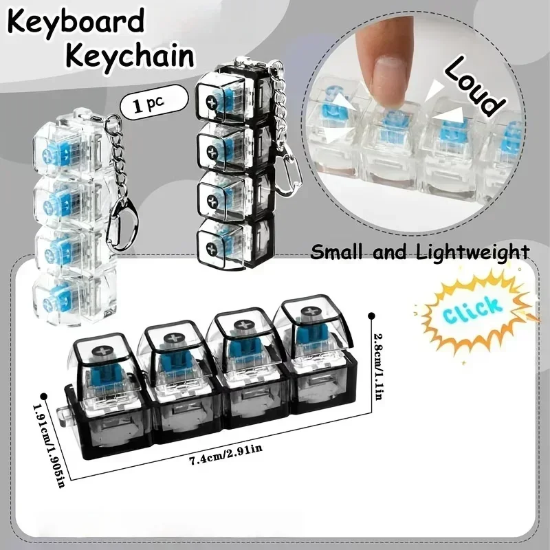 LEDライトアップキーホルダーキーボードクリック可能なボタン - Office Lighting Decor のレビューと価格