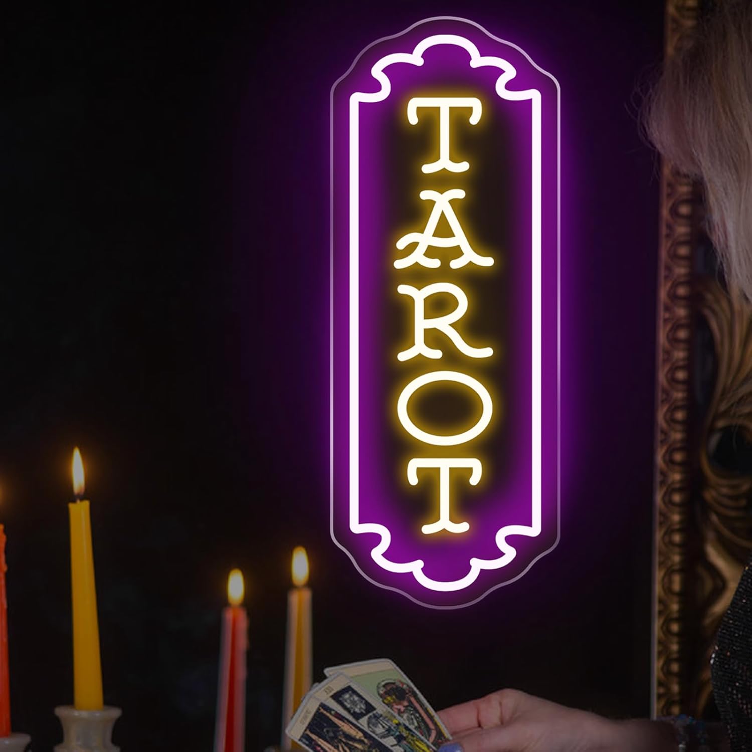 タロットネオンサイン USB電源 神秘的なLEDライト スピ - Led Lighting Wall Decor のレビューと価格