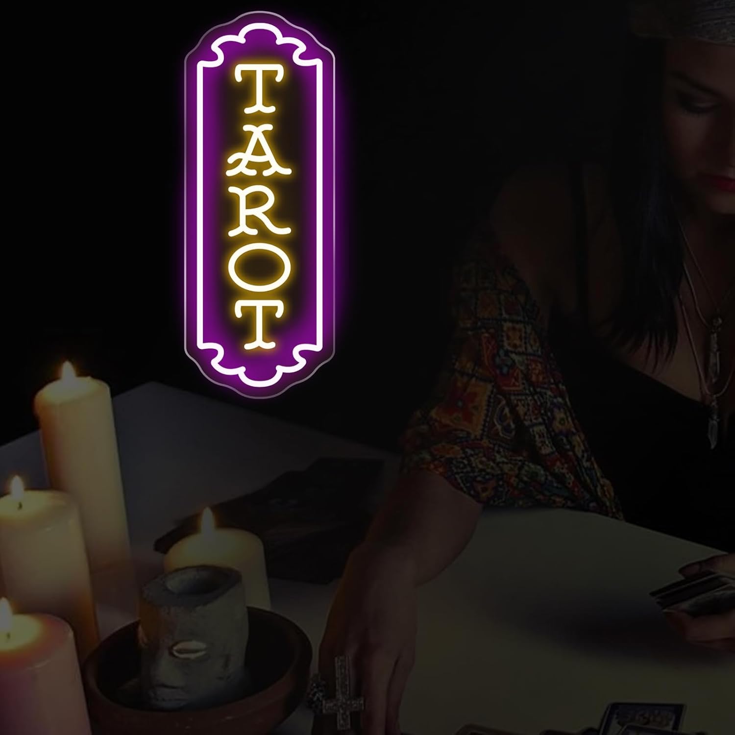タロットネオンサイン USB電源 神秘的なLEDライト スピ - Led Lighting Wall Decor のレビューと価格