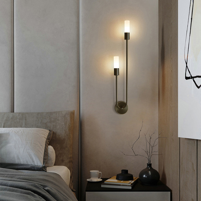 レトロ背景リビングルーム通路寝室ランプベッドサイド北欧クリエ - Led Lighting Wall Decor のレビューと価格
