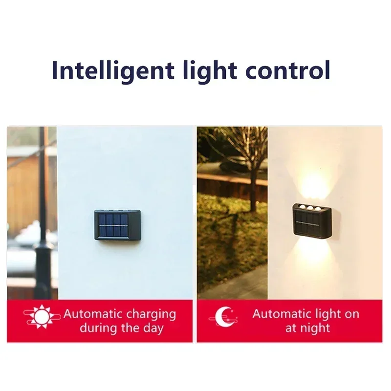 LEDソーラーライト 屋外防水 ソーラーウォールランプ 上下 - Led Lighting Wall Decor のレビューと価格