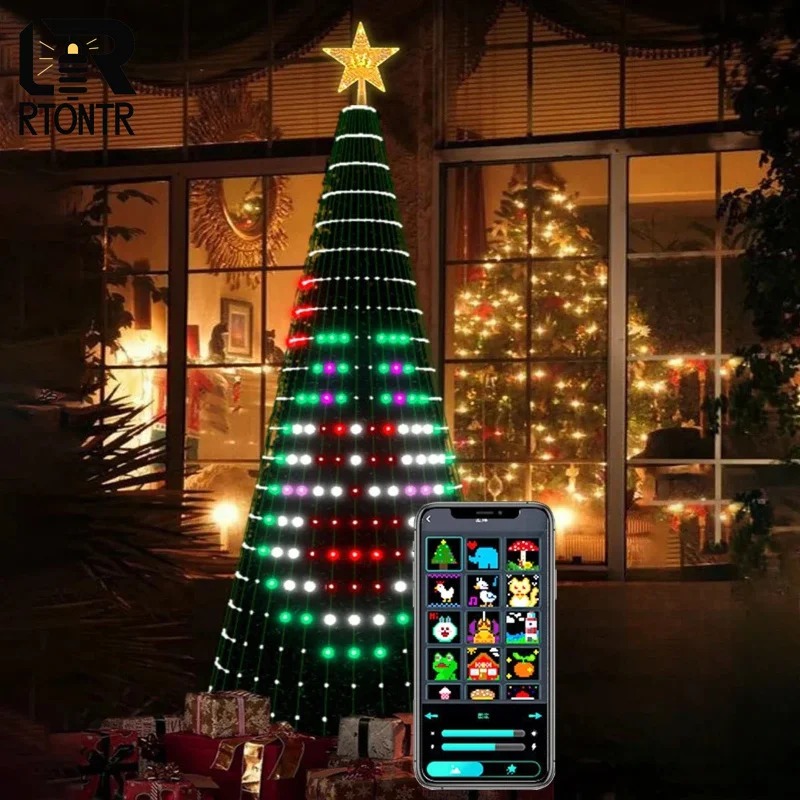 スマートRGBクリスマスツリートッパーライト、Bluetoo - Lighting Tree Decor のレビューと価格