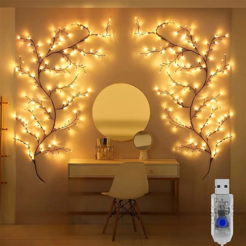 LEDツリーブランチウォールライト、フレキシブルウィローバイ - Wall Decor Lighting Tree のレビューと価格