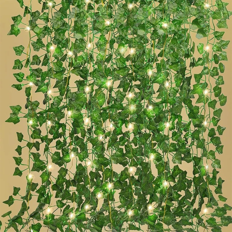 人工緑のツタの葉の花輪,吊り下げられた植物,部屋,庭,オフィ - Wall Decor Lighting Tree のレビューと価格
