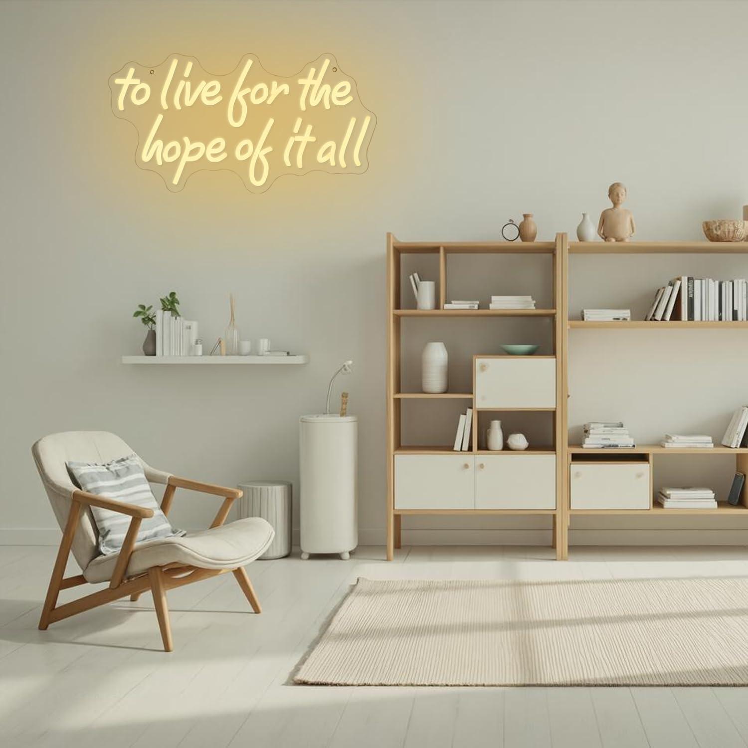To Live For The Hope Of It All - Led Lighting Wall Decor のレビューと価格