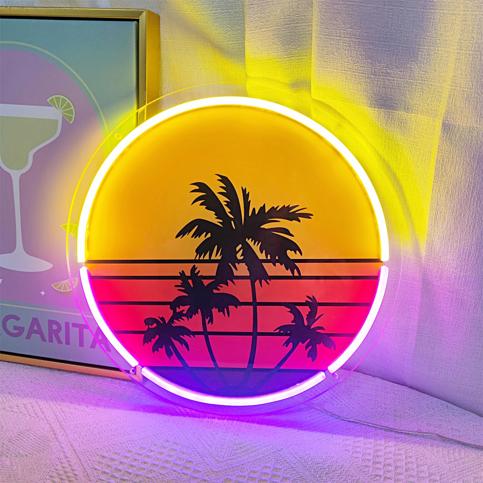 サンセットネオンライト,部屋,寝室,バー,洞窟,壁の装飾,サ - Wall Decor Lighting Tree のレビューと価格