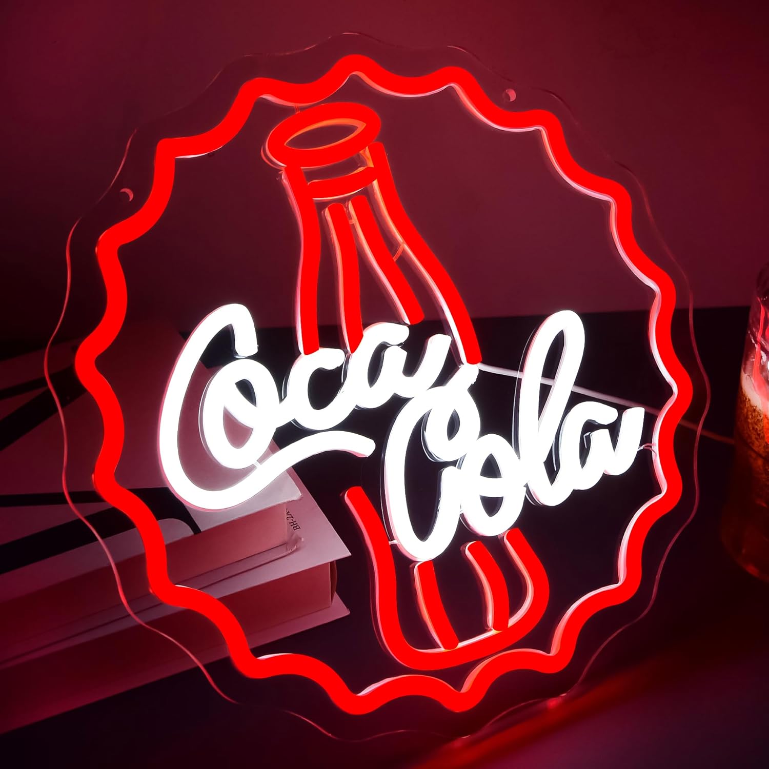 コーラネオンサインアートウォールライトUSB LEDネオンラ - Led Lighting Wall Decor のレビューと価格