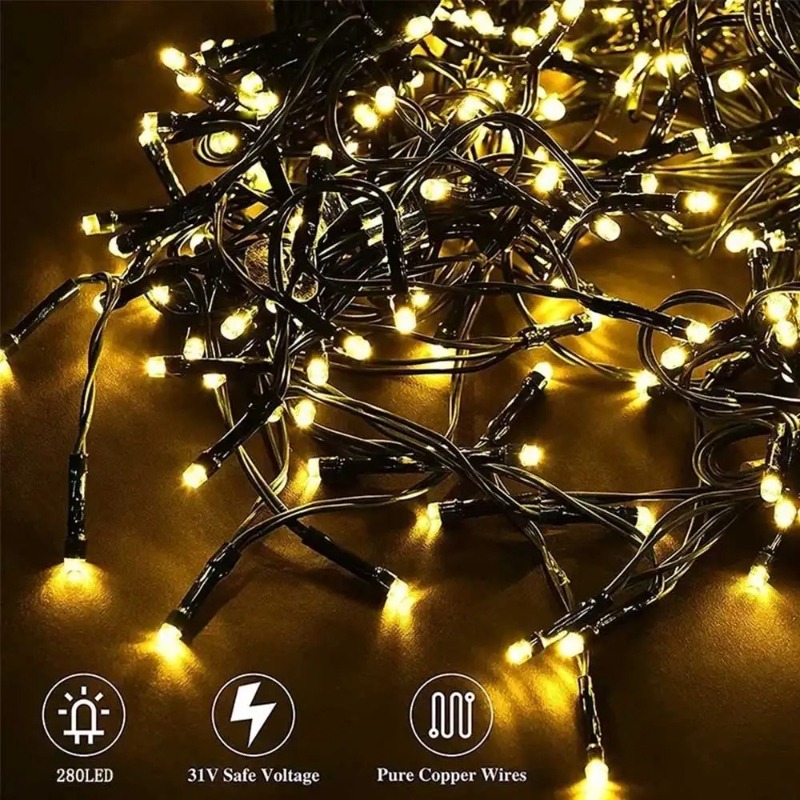 USB LED フェアリーストリングライト、防水クリスマスツ - Lighting Tree Decor のレビューと価格