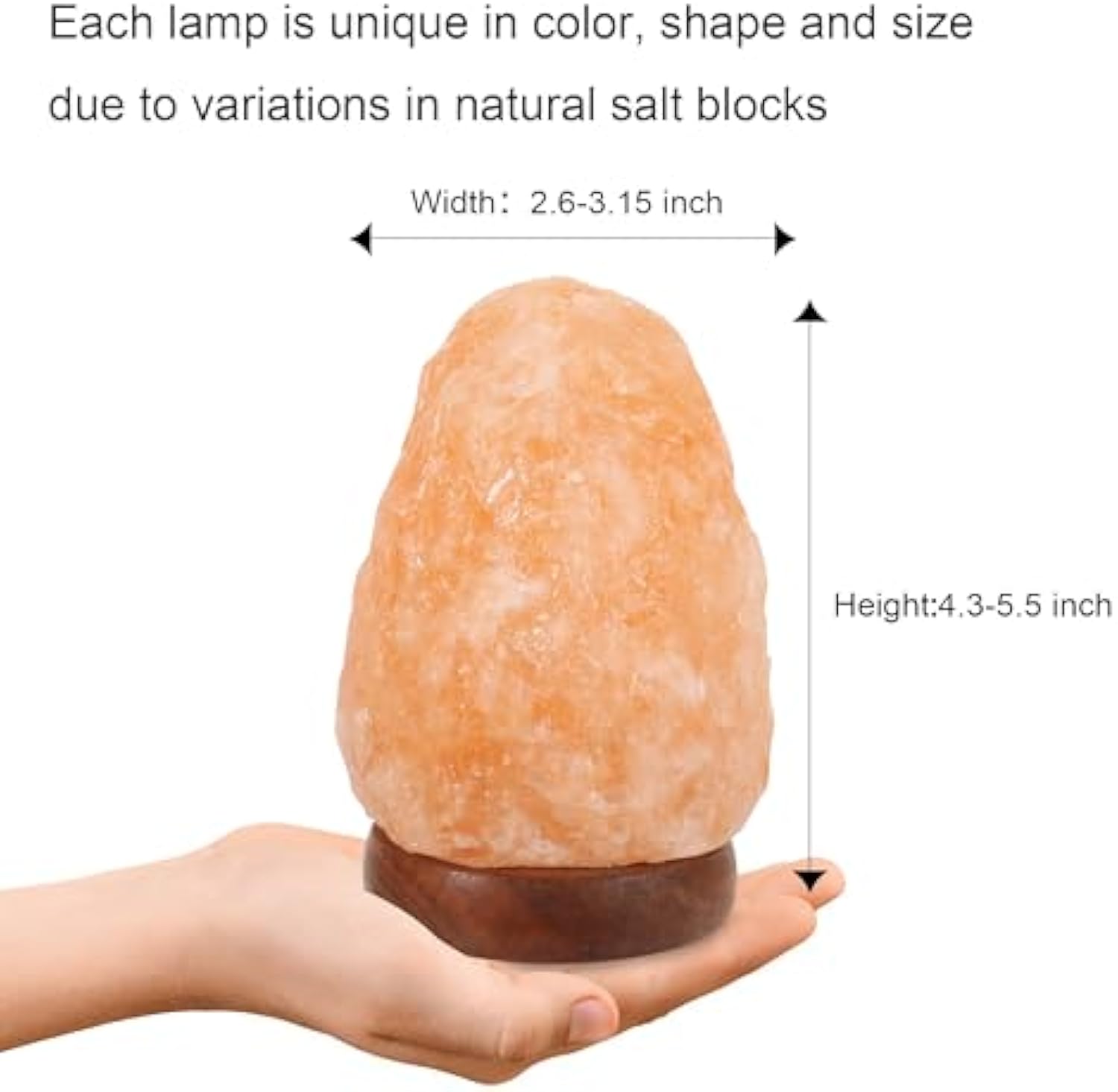 有機素材ヒマラヤ岩塩ランプ 7色発光ダイオードランプ USB - Himalayan Salt Lamp のレビューと価格