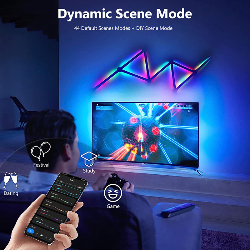 スマートRGBウォールランプ、Bluetoothアプリ接続L - Led Lighting Wall Decor のレビューと価格