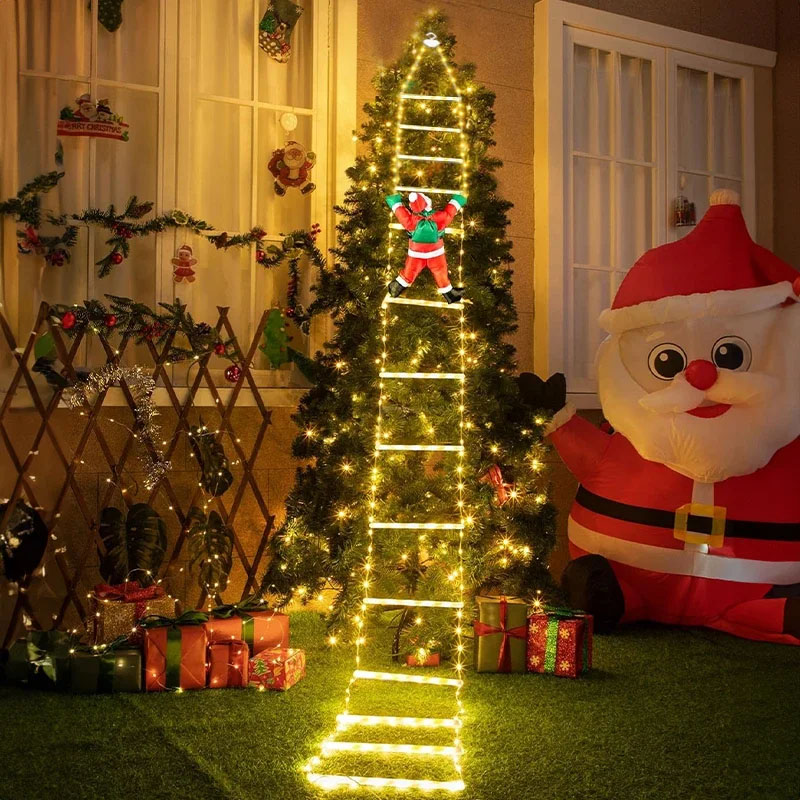 LEDクリスマスライト クリスマス装飾用はしご型ライトストリ - Lighting Tree Decor のレビューと価格