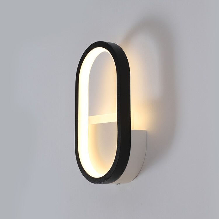 モダンな北欧LEDウォールランプ、ミニマリストブラック幾何学 - Lighting Decor Living Room のレビューと価格