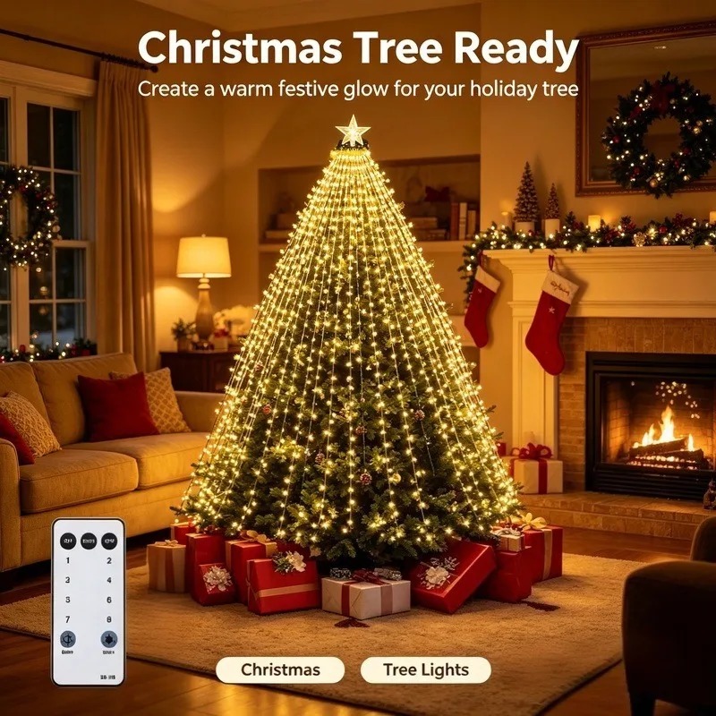 防水USB LEDストリングライト、クリスマスツリー、結婚式 - Lighting Tree Decor のレビューと価格