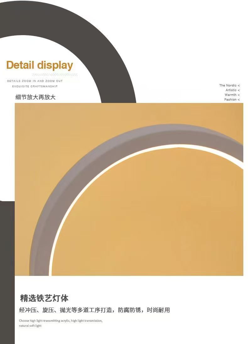 20 センチメートル LED シンプルな円形リングテーブルラ - Lighting Decor Living Room のレビューと価格