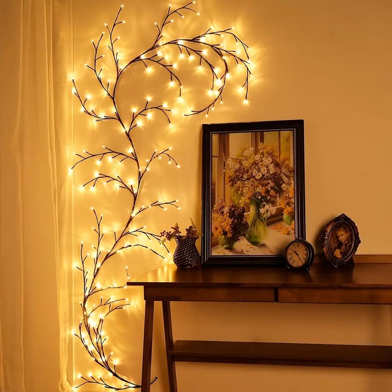 144 LED ストリングライト ツリーブランチランプ 寝室 - Wall Decor Lighting Tree のレビューと価格