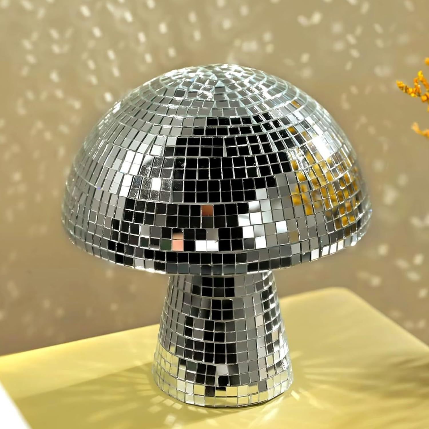 マッシュルームディスコボールミラーガラスタイルホリデーデコレ - Disco Ball Mirror のレビューと価格