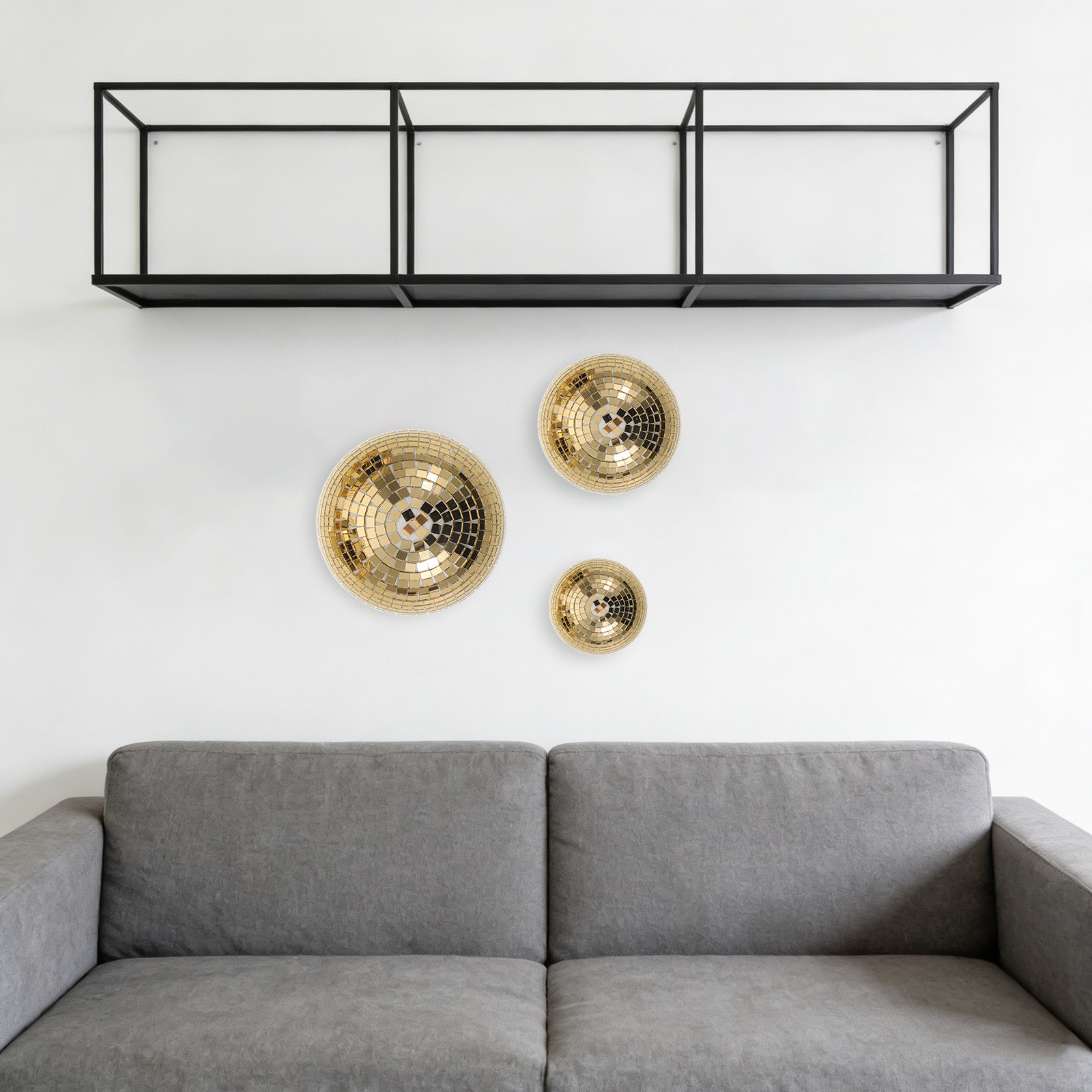 3個入り反射鏡ガラスディスコボール 半球形 7.68×5.9 - Disco Ball Mirror のレビューと価格
