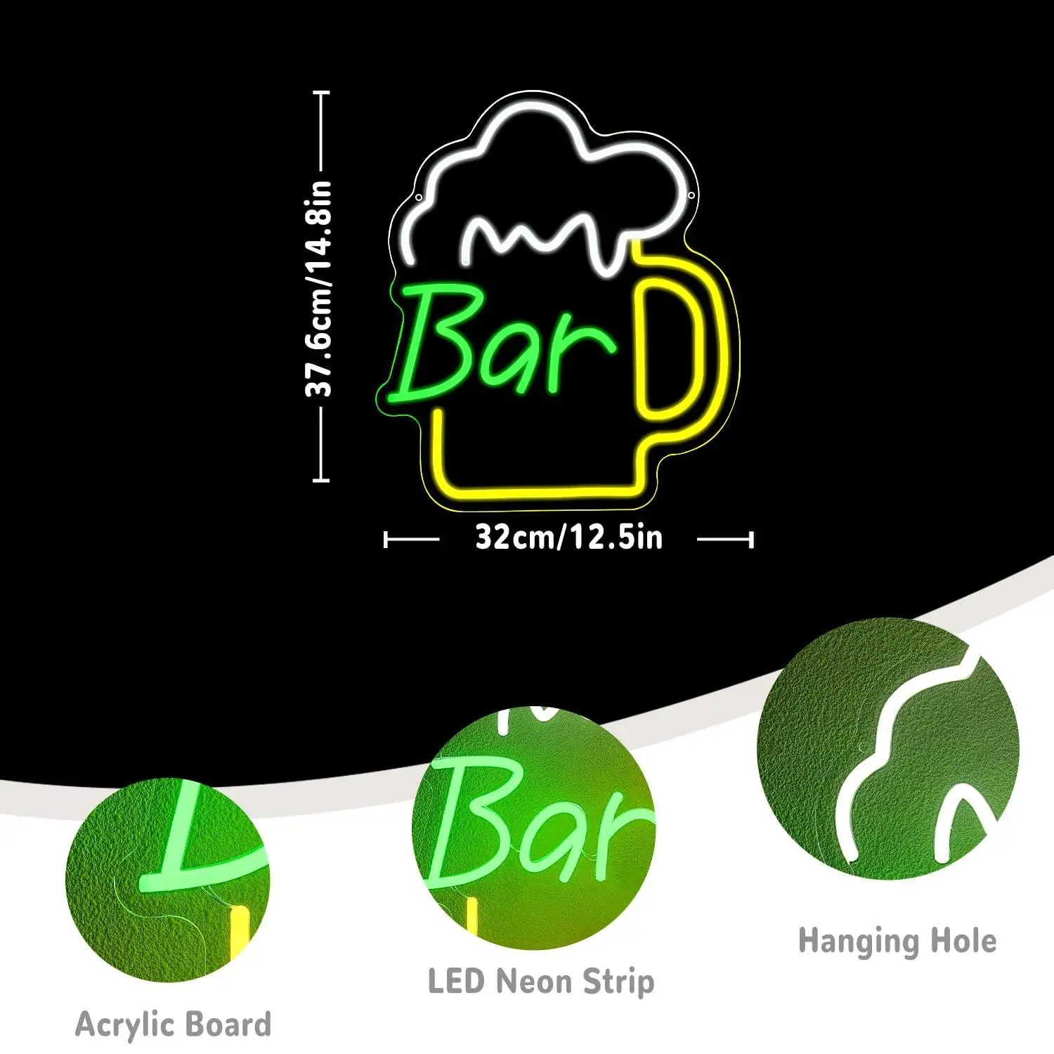 ビールバーネオンサインUSB調光可能なLEDライト、ビジネス - Led Lighting Wall Decor のレビューと価格