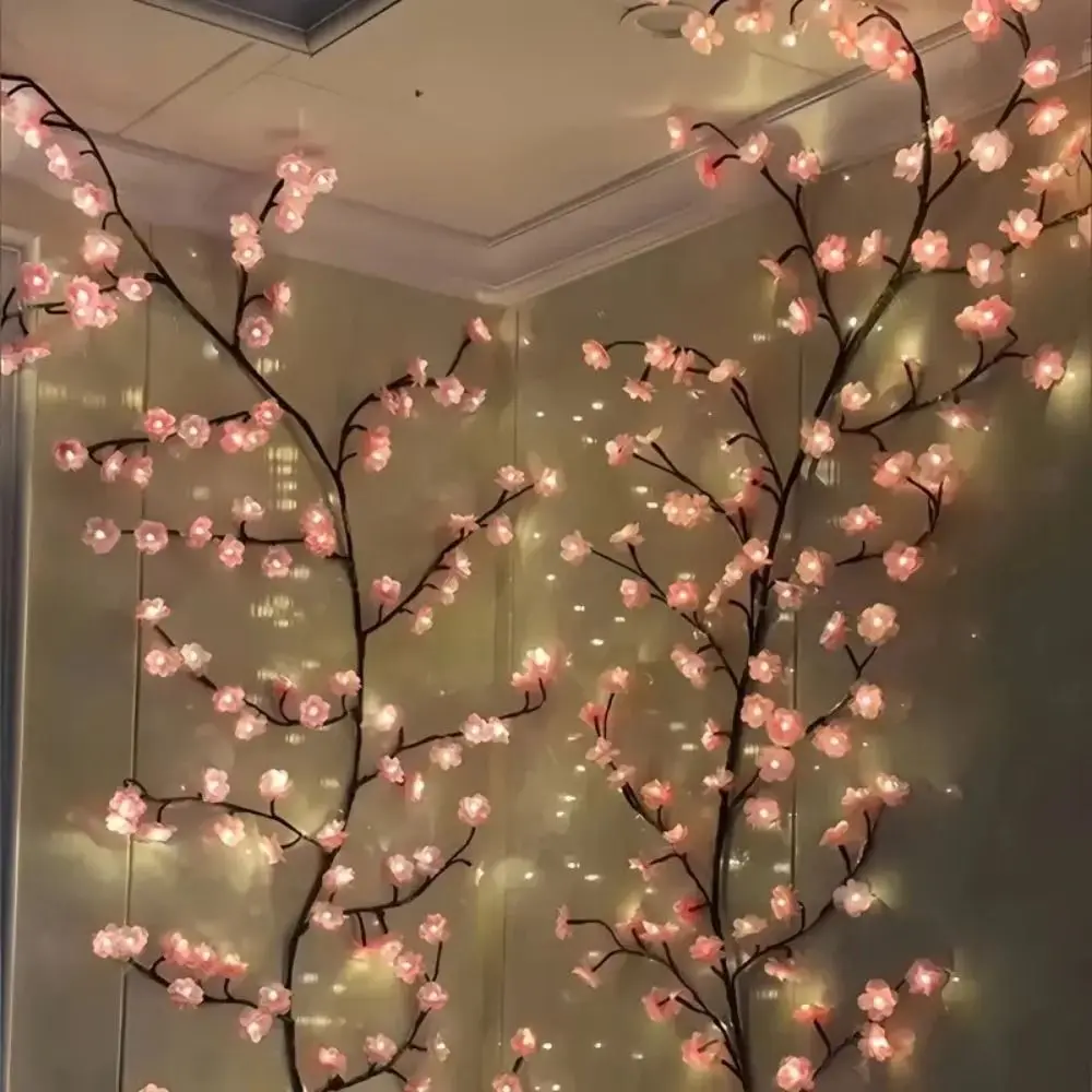 桜の枝の装飾ガーランド、クリスマス、室内、家の壁、ドア、桜の - Wall Decor Lighting Tree のレビューと価格