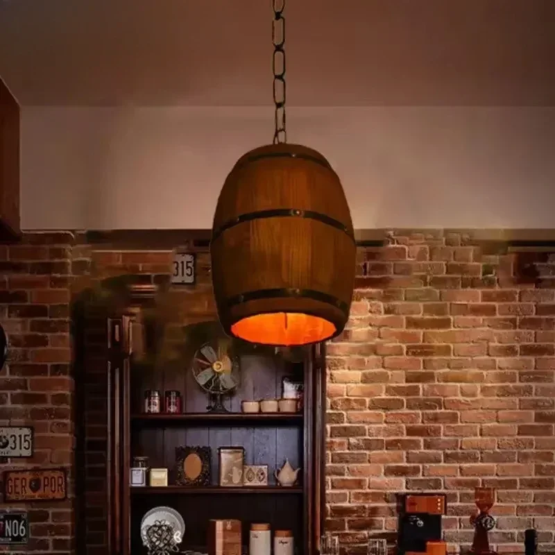 素朴なランプヴィンテージシャンデリア木製ペンダントライトワイ - Lighting Decor Living Room のレビューと価格