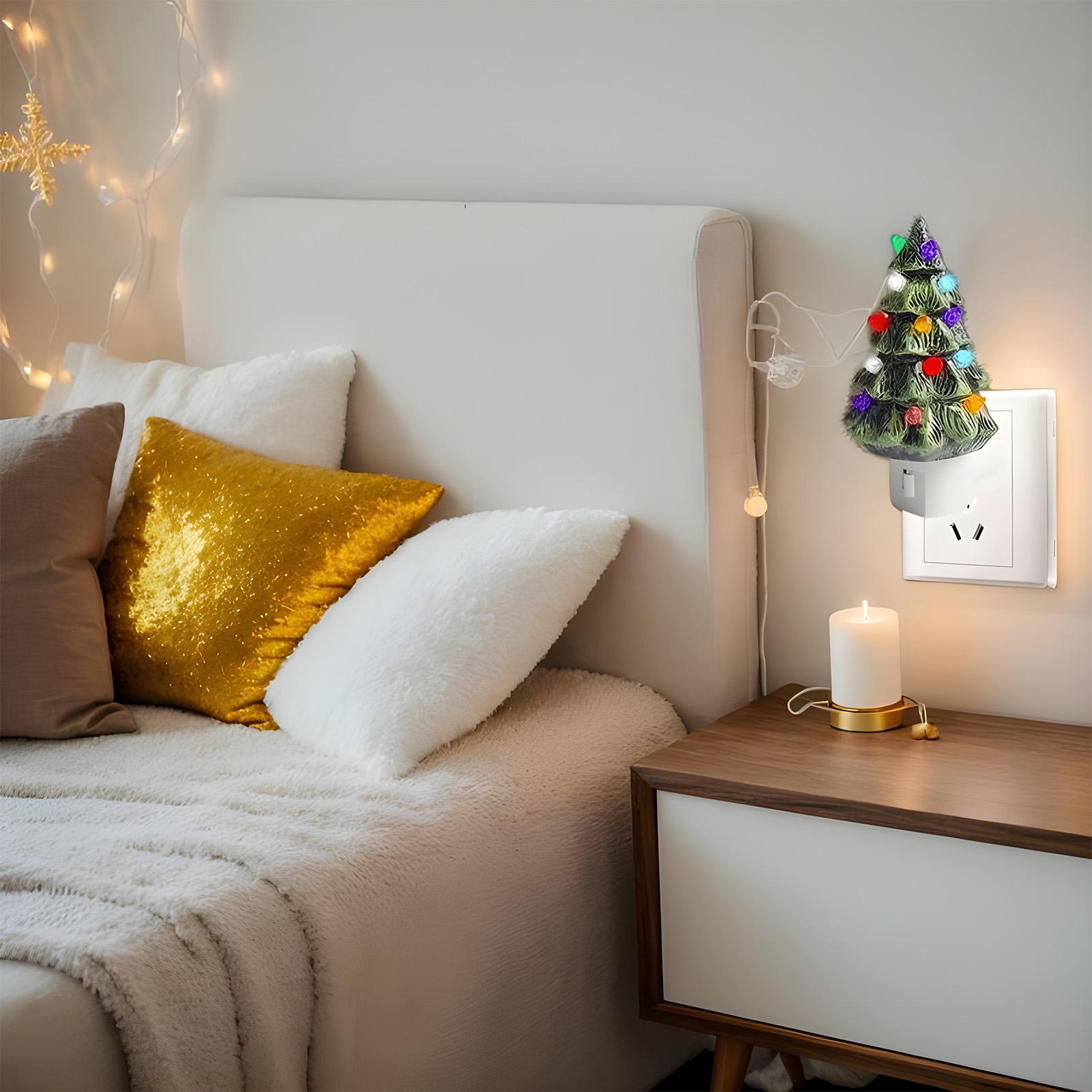 クリスマスツリーナイトライトレトロアンビエント照明クリスマス - Wall Decor Lighting Tree のレビューと価格