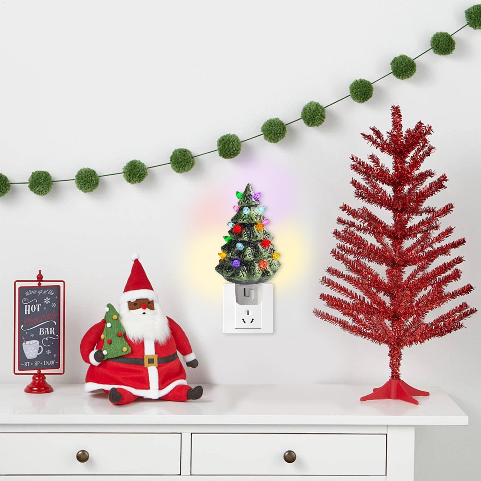 クリスマスツリーナイトライトレトロアンビエント照明クリスマス - Wall Decor Lighting Tree のレビューと価格