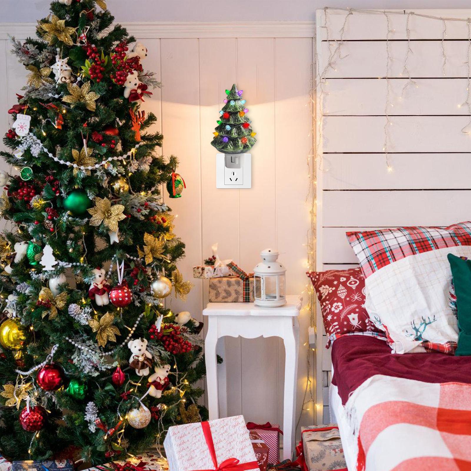 クリスマスツリーナイトライトレトロアンビエント照明クリスマス - Wall Decor Lighting Tree のレビューと価格