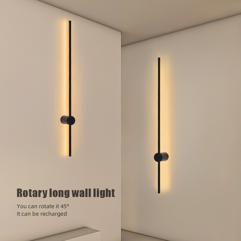 モダンな充電式LEDウォールスコンスランプ、ブラックアルミニ - Led Lighting Wall Decor のレビューと価格