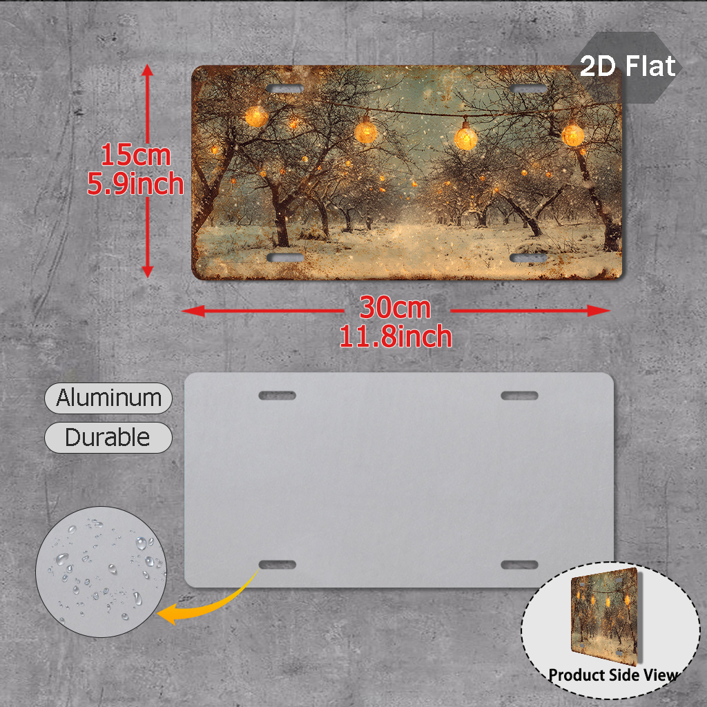 2Dフラット印刷ウィンターライトストリングツリーアルミニウム - Wall Decor Lighting Tree のレビューと価格