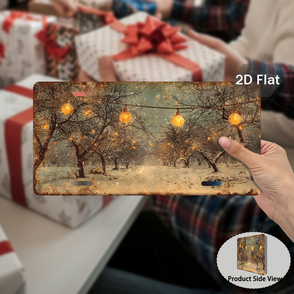 2Dフラット印刷ウィンターライトストリングツリーアルミニウム - Wall Decor Lighting Tree のレビューと価格